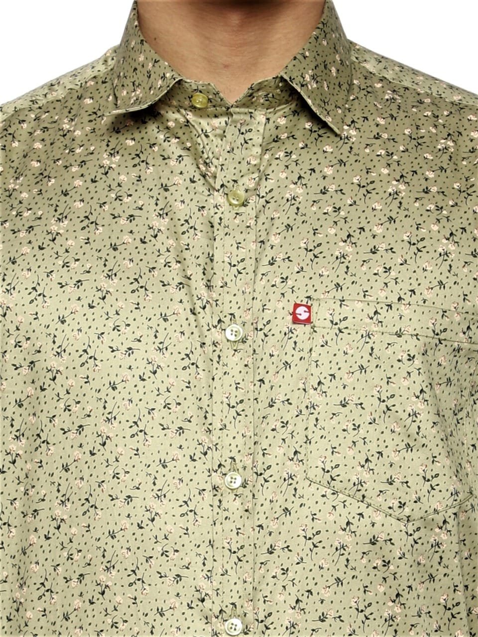 Delightful Floral Print Cotton Shirt